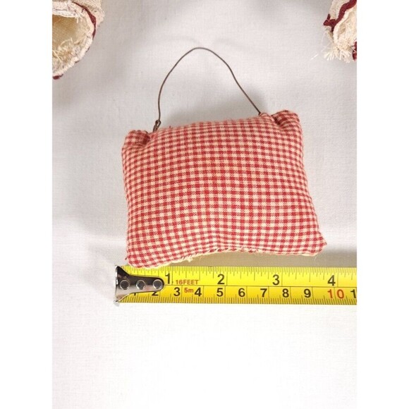 Christmas Soft Fabric Ornaments Lot Angels with Hope signs pillow rustic look - Picture 5 of 6